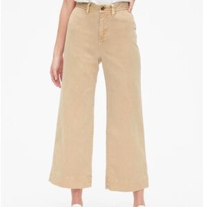 Women's Gap high rise, crop Khaki Wide-Leg Jeans size 10 new without tags